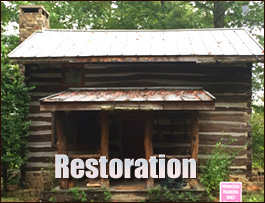 Historic Log Cabin Restoration  Brunswick, North Carolina